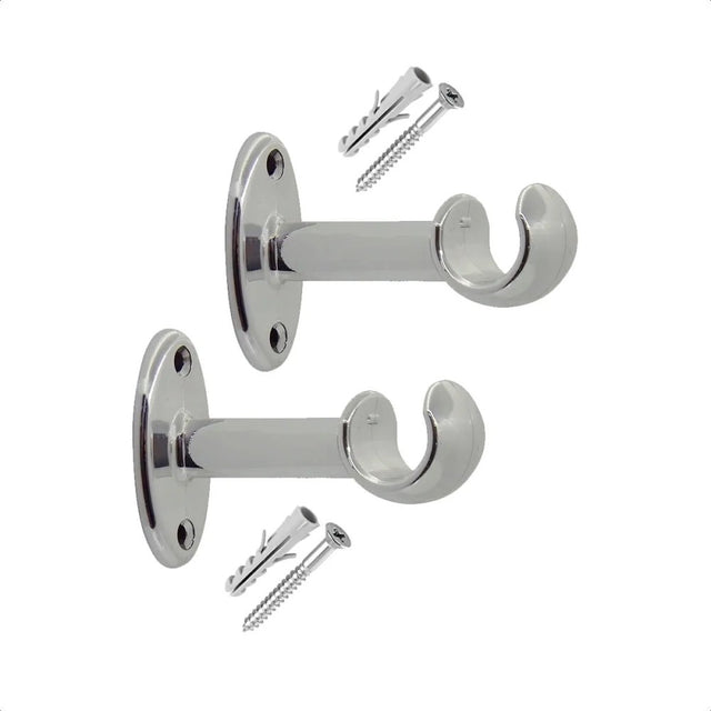 VARAO SUPORTE MEDIO PCORTINA 19MM CROMADO