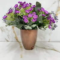 Vaso Cerâmico Frankfurt Bronze 16,2cm para Pote 14