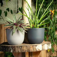 Vaso Redondo Concept 33,5cm Chumbo