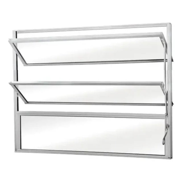 Vitrô basculante alumínio branco 60x60 vidro boreal