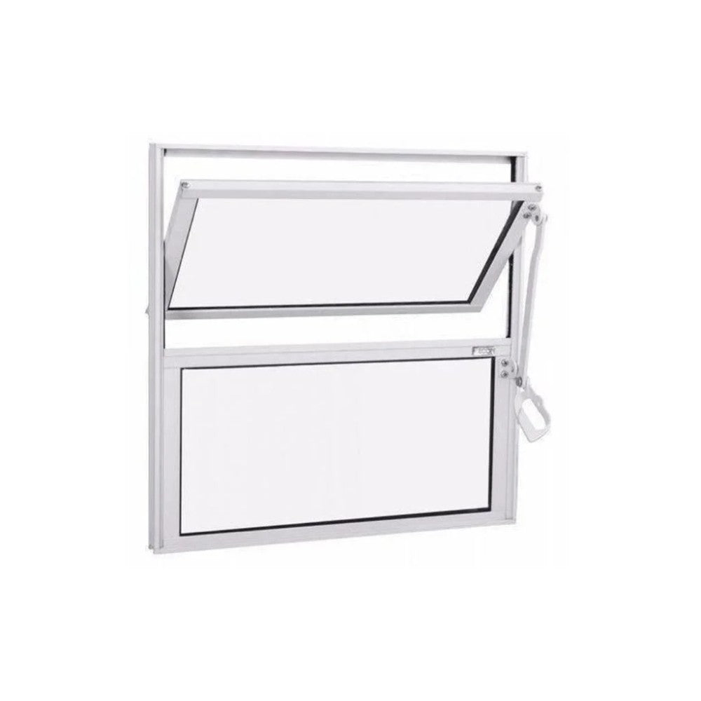 Vitro basculante alumínio branco 40x40 vidro reflex