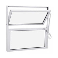 Vitro basculante alumínio branco 40x60cm vidro boreal