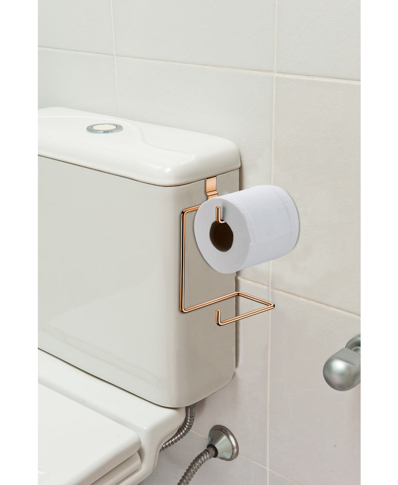 SUPORTE DUPLO PAPEL HIGIENICO P/ CAIXA ACOPLADA ROSE GOLD - FUTURE