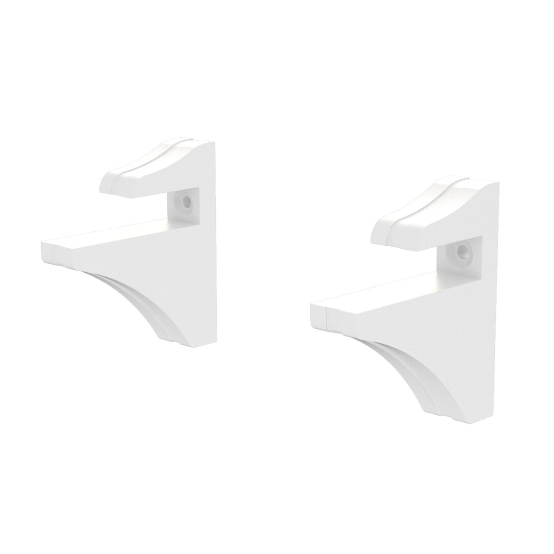 Kit Suporte Plástico Para Prateleira 15x15cm Branco Brasforma