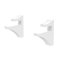 Kit Suporte Plástico Para Prateleira 15x15cm Branco Brasforma