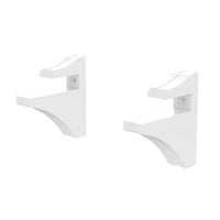 Kit Suporte Plástico Para Prateleira 15x15cm Branco Brasforma