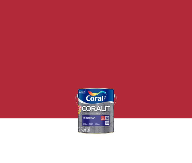 Tinta Esmalte Sintético Antiferrugem Coralit 3,6L - Vermelho