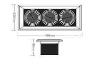 Luminária De Embutir Taschibra Td233 3x50w Para Ar111 Brasilux