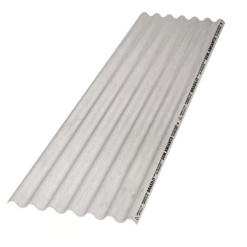 TELHA FIBROC. 0.50M X 2.44M X 4MM BRASILIT