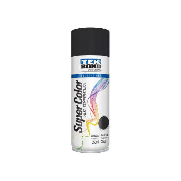 TINTA SPRAY ALTA TEMP. TEKBOND PRETO FOSCO 350ML
