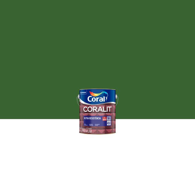 Tinta Esmalte Sintético Coralit Ultra Resistência Alto Brilho 3,6L - Verde Folha