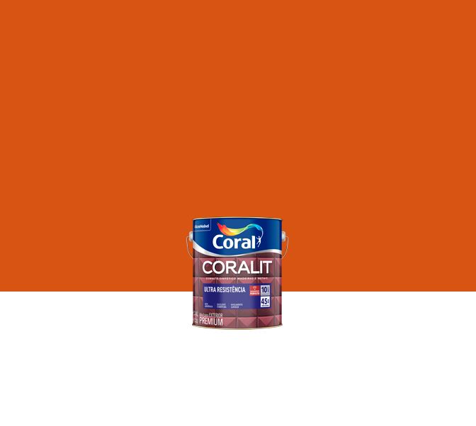Tinta Esmalte Sintético Coralit Ultra Resistência Alto Brilho 3,6L - Laranja